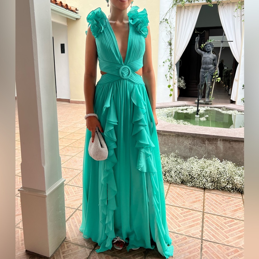 PatBo turquoise gown